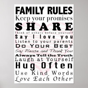 A família ordena o poster
