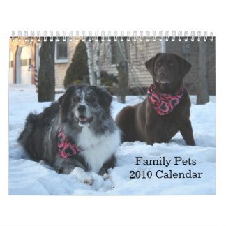 A família Pets 2010 o calendário 2
