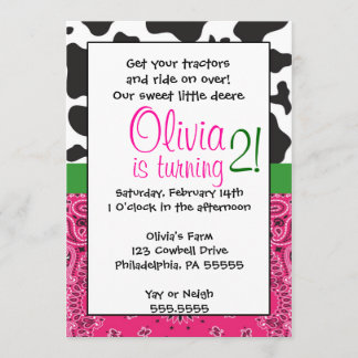 A Farmer Girl Inspirou Convite De Aniversário