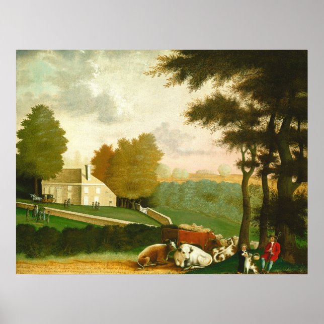 A Fazenda Cornell - Edward Hicks Fine Art Poster (Frente)