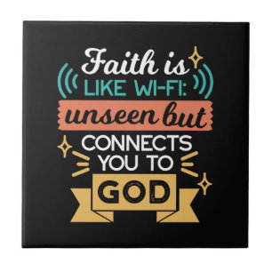 A Fé é Como WiFi Citação Divertida Arte Cristã