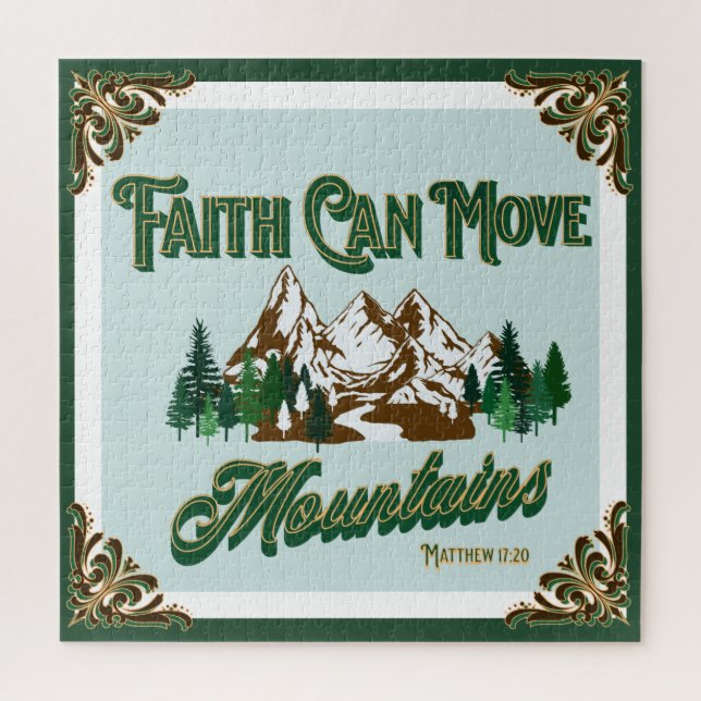 A fé pode mover montanhas Quebra-cabeça (Vertical)