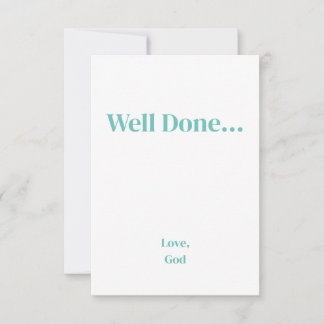 A fé turquesa está bem feita... Amor, Deus Cartões