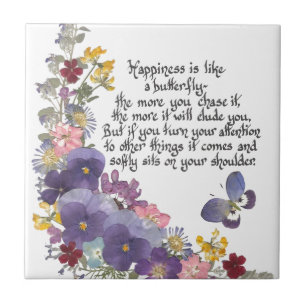 A felicidade é como uma borboleta