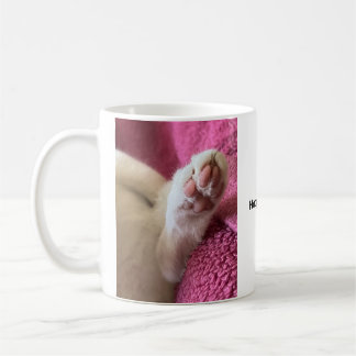 A felicidade é um gato quente. Caneca de Café do G
