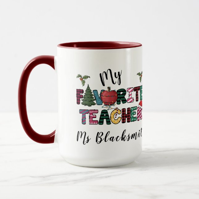 A Feliz Caneca de Natal do Meu Professor Favorito (Esquerda)