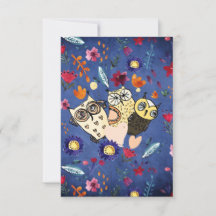 A feliz família animal de pássaros no Jardim Flor