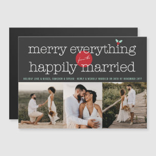 A feliz tudo casou feliz o cartão com fotos