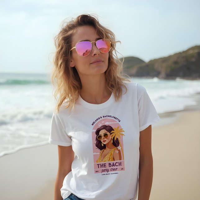 A Festa de solteira da Tripulação do Bach (The Bach Party Crew Retro Woman Bachelorette Party Tri-Blend Shirt)
