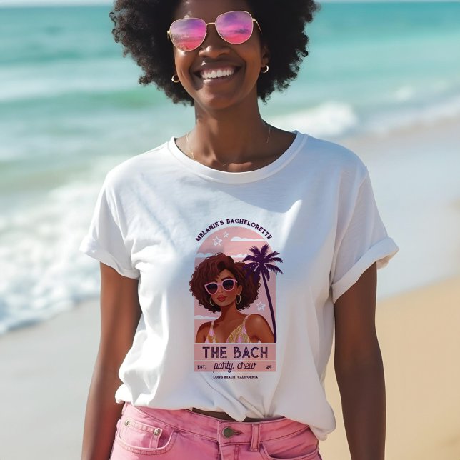 A Festa de solteira da Tripulação do Bach (The Bach Party Crew Retro Woman Bachelorette Party Tri-Blend Shirt)