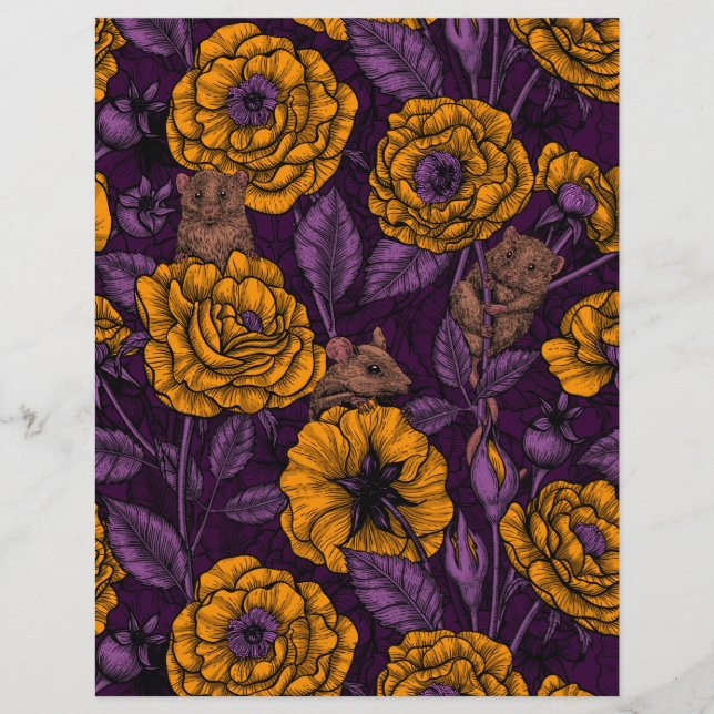 A festa dos ratos em laranja e violeta (Frente)