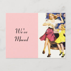 A filha retro da mamã do divertimento do cartão