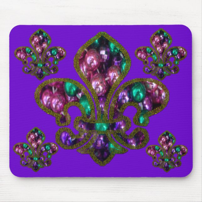 a flor de lis perla o mousepad (Frente)