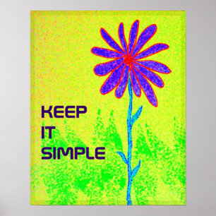 A flor selvagem mantem-no poster simples