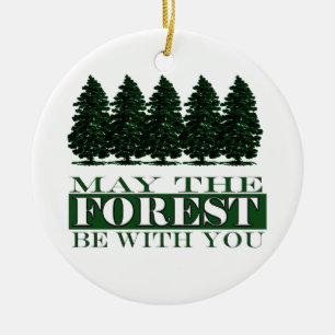 A floresta seja com você enfeites de natal