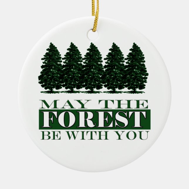 A floresta seja com você enfeites de natal (Frente)