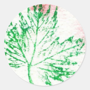 A folha da natureza imprime a etiqueta