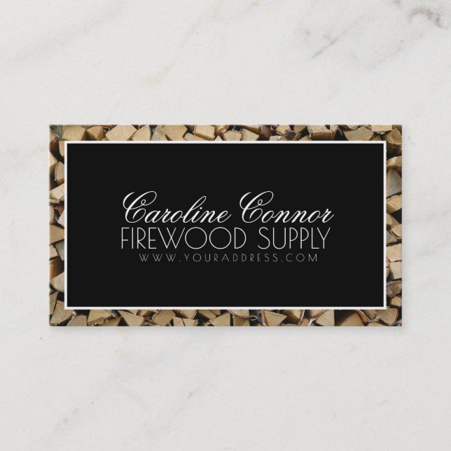 A fonte da lenha registra o cartão corajoso preto (Frente)