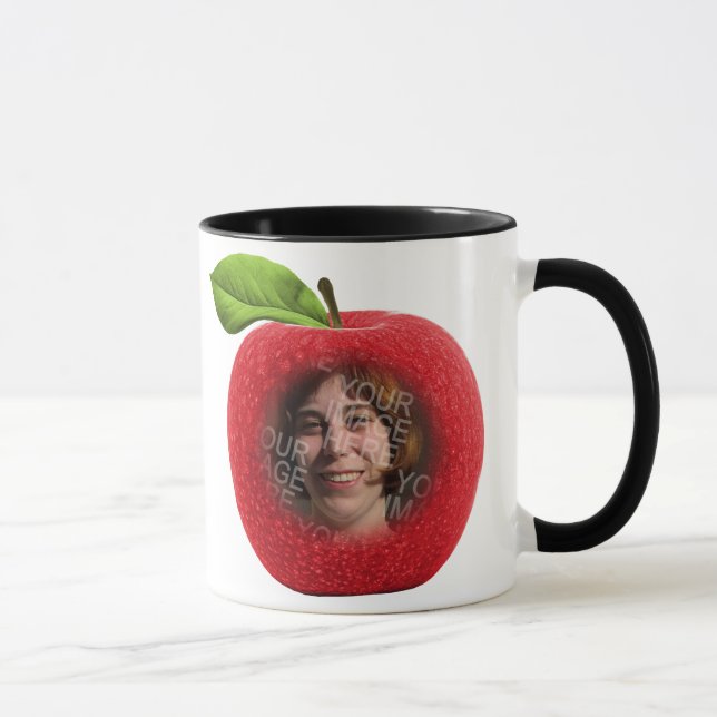 A foto feita sob encomenda Apple enfrenta a caneca (Direita)