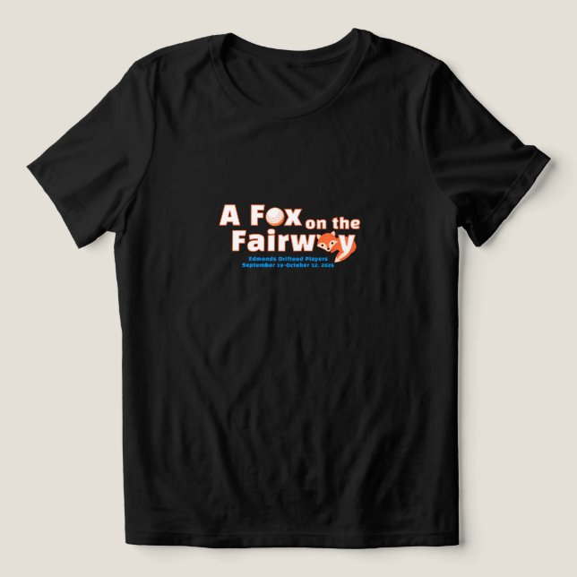 "A" Fox on the Fairway - Womens - Black Shirt (Design frontal)