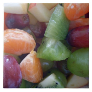 A fruta chapeia azulejos