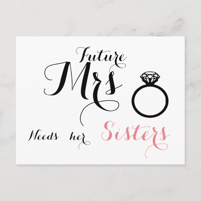 A futura Sra. precisa das suas irmãs - cartão de B (Frente)