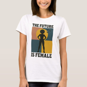 A Futuro É Feminino Camiseta Feminista Retro Negri