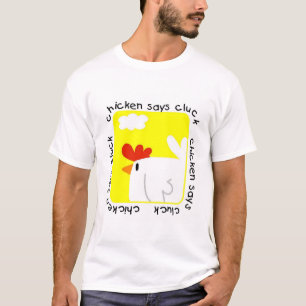 A galinha diz o camiseta e os presentes do Cluck