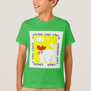 A galinha diz o camiseta e os presentes do Cluck