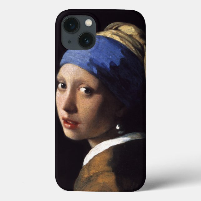 A Garota com pérolas a ouvir por Johannes Vermeer (Verso)