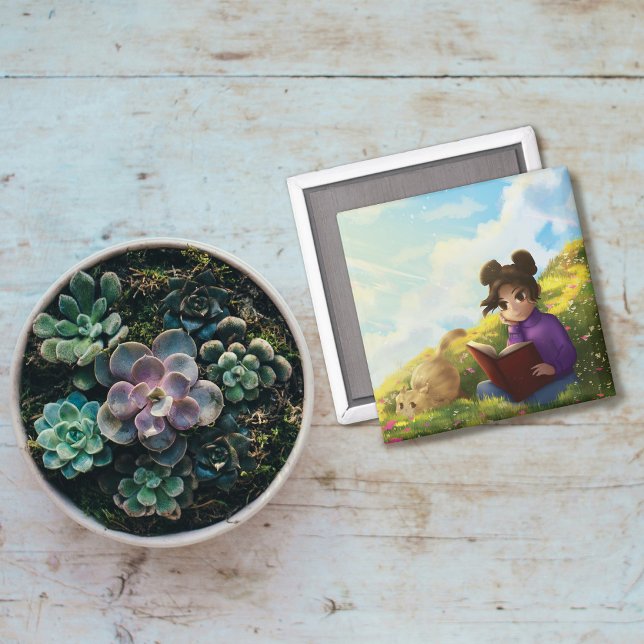 A garota leitora e o imã de gatos entediados (Criador carregado)