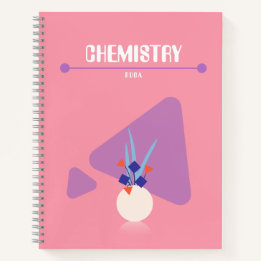 A geometric floral Notebook with whimsical colours
