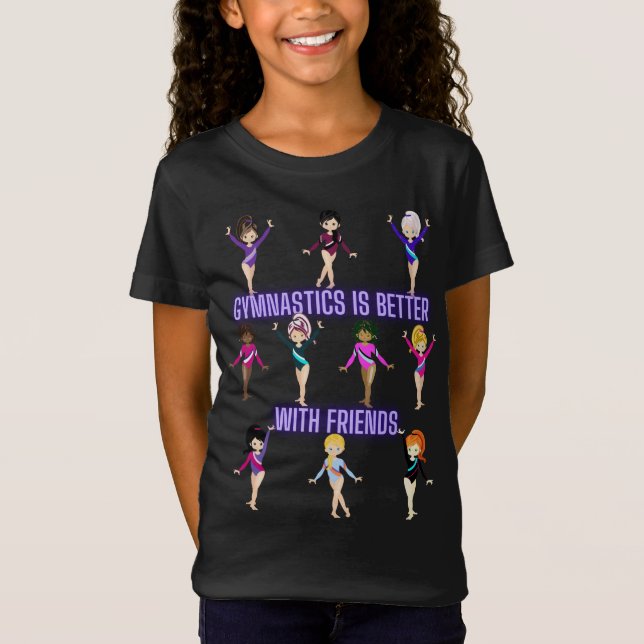 A ginástica É Melhor Com A Camisa T De Amigos (Frente)