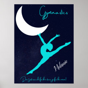 A Ginástica Vai Para O Poster Da Lua