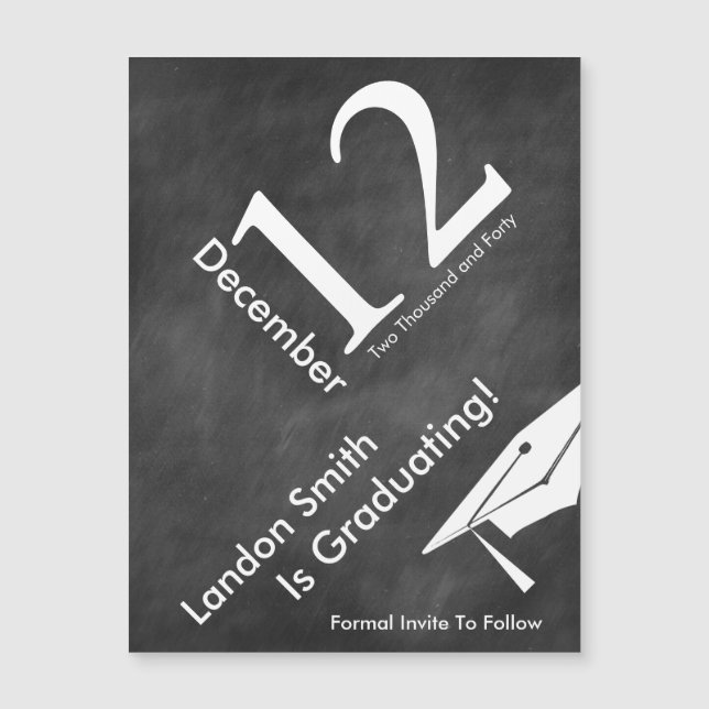 A Graduação Moderna Do Quadro Salva A Data (Frente)