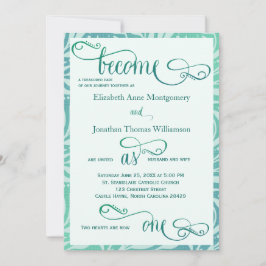 A grama do mar se torna um convite para o casament