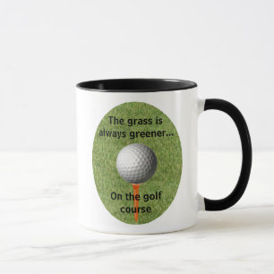 A grama é sempre… um golfe mais verde - caneca