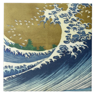 A Grande Onda (Arte Japonesa Azul e Dourada, Hokus