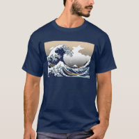 A grande onda fora da camisa de Kanagawa