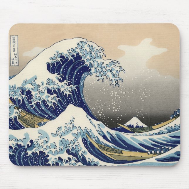 A grande onda fora de Kanagawa Mousepad (Frente)