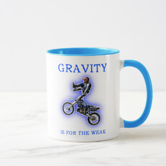 A Gravidade é Para os Fracos Caneca de Motocross d