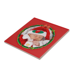 A grinalda do Natal adiciona seus foto & fundo