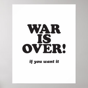 A GUERRA ACABOU! se quiser, Poster vintage