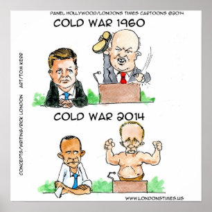 A Guerra Fria Ucrânia, Rússia e EUA, Poster engraç