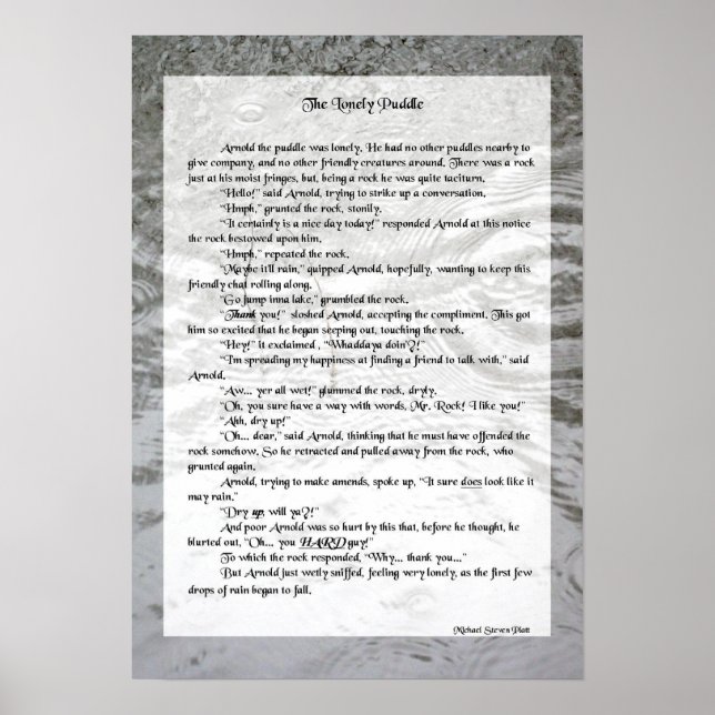 A história do Poster de poço do Solitário (Frente)