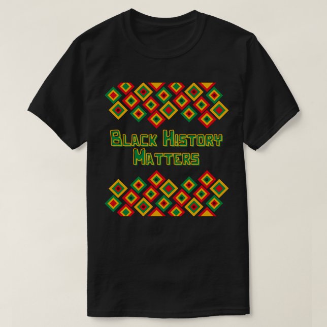 A história negra importa a camisa BHM (Frente do Design)