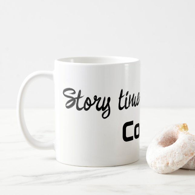 A Hora da História Começa com Canecas de Café  (Com Donut)