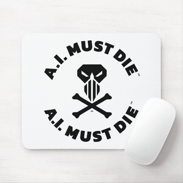 A.I. Deve Morrer™ Logo (Fonte Negrito) Mouse Pad (Com mouse)
