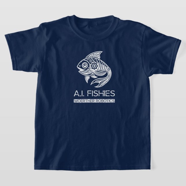 A.I. Fishies Woerther Robotics Camisa Design branc (Postura )