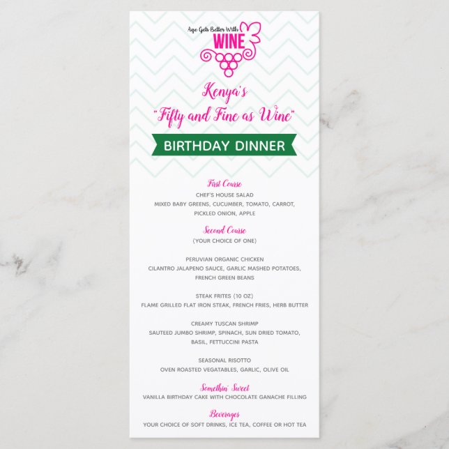 A Idade Melhora Com O Menu Vinho (Frente)